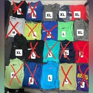 Vintage, Dri-Fit Nike T-Shirts Size Large, XL Bundle